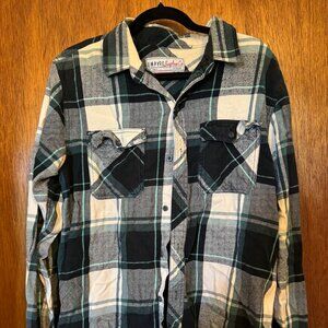Empyre Surplus Co. Blue and White Flannel